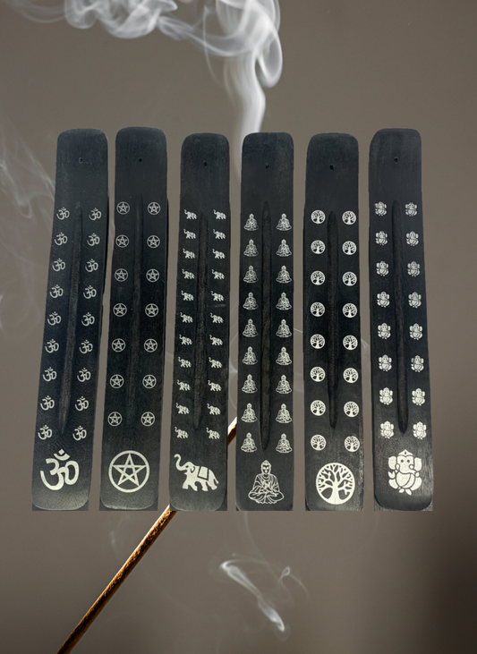 Black Wooden Incense Holder