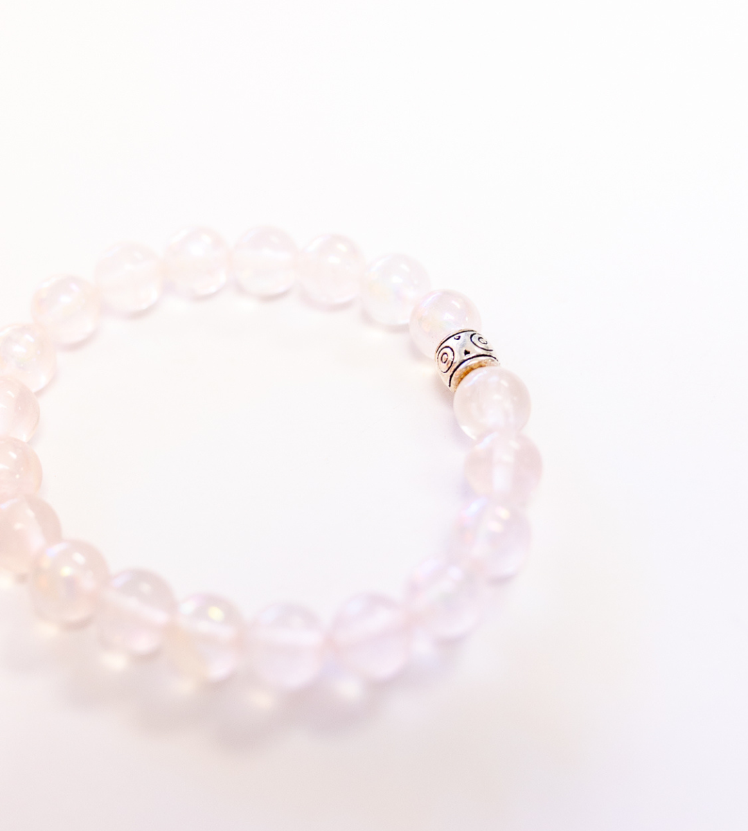 Rose Aura Quartz Crystal Bracelet