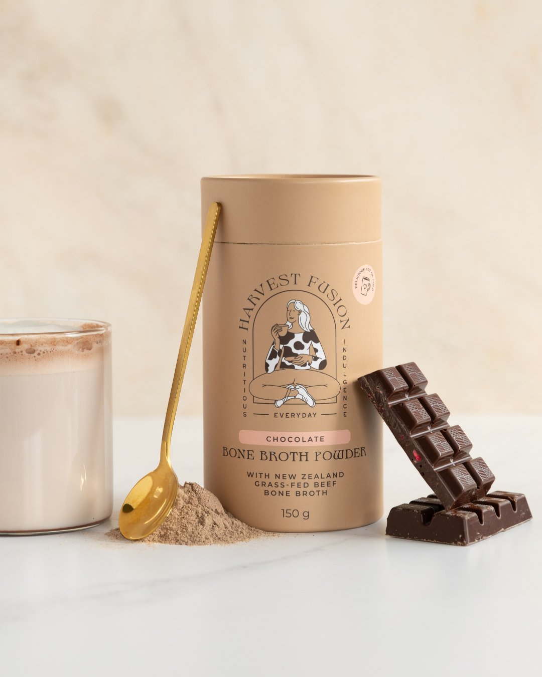 Harvest Fusion Chocolate Bone Broth Powder