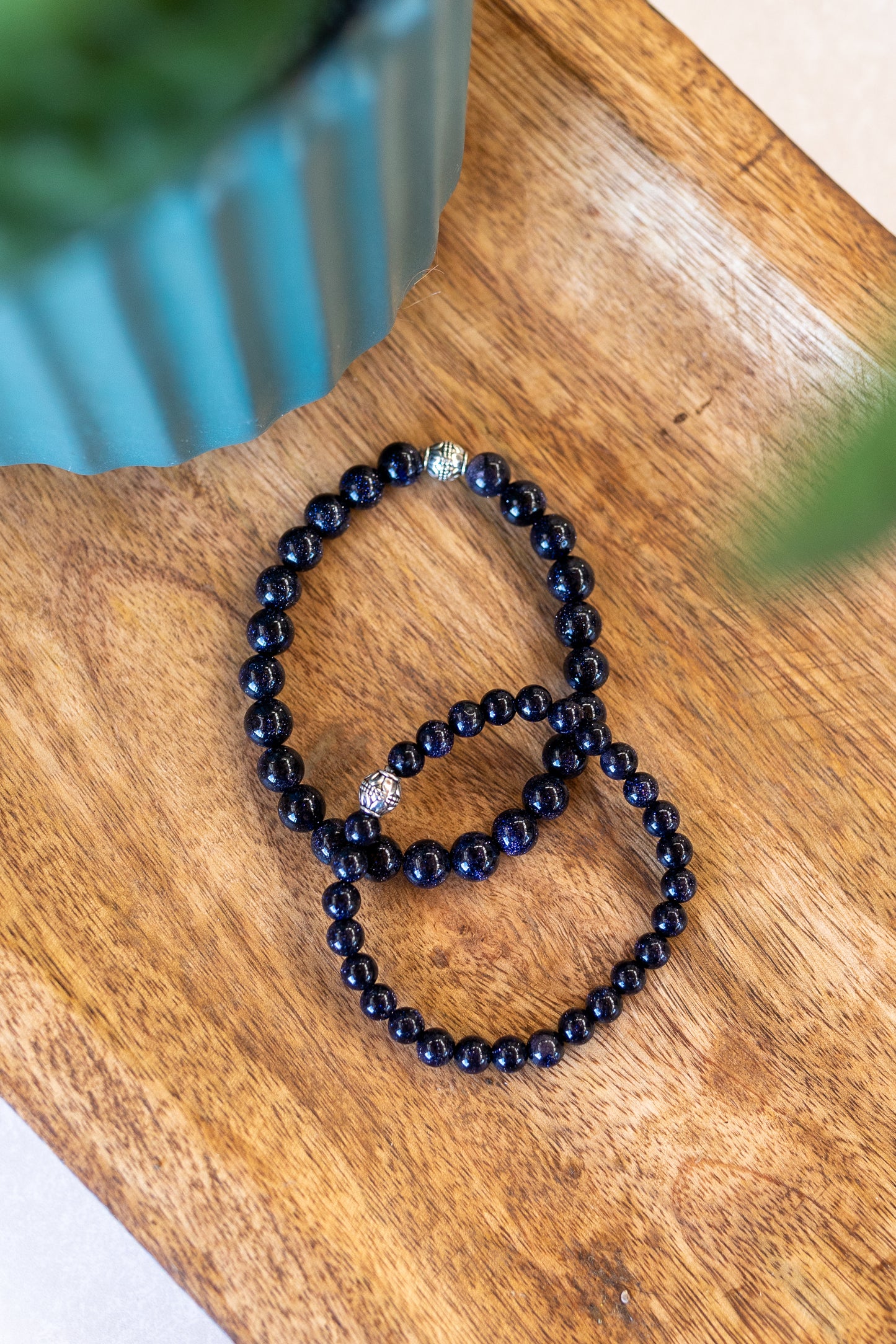 Blue Goldstone Crystal Bracelet