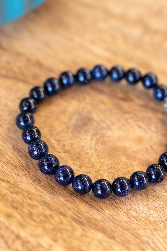 Blue Goldstone Crystal Bracelet