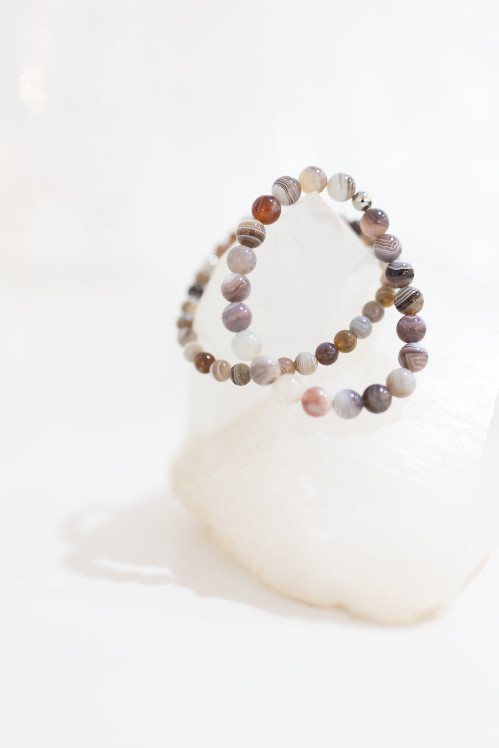 Botswana Agate Crystal Bracelet | Comfort • Emotional Healing • Stability