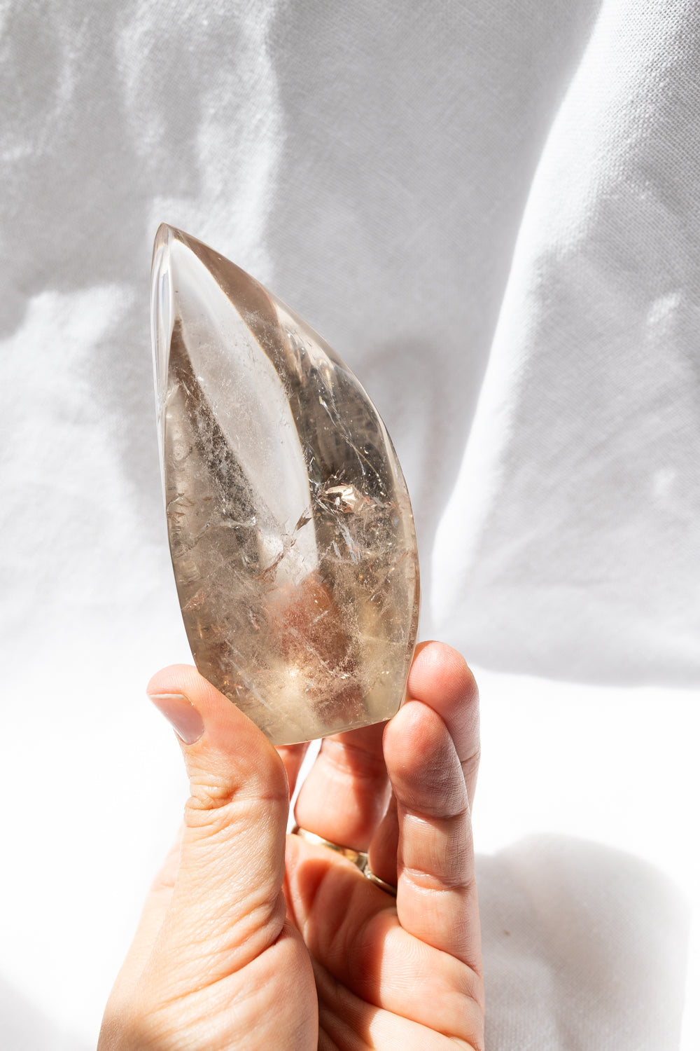 Smoky Quartz Crystal Flame #5 | Grounding • Protection • Release
