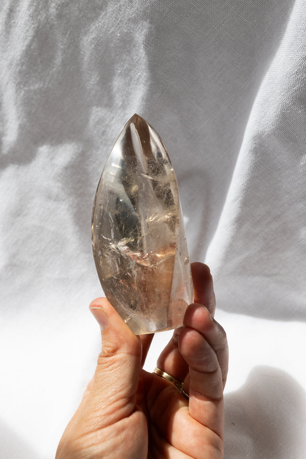 Smoky Quartz Crystal Flame #5 | Grounding • Protection • Release
