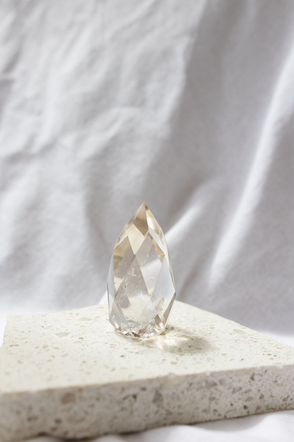 Smoky Quartz Crystal Faceted Flame #4 | Grounding • Protection • Release