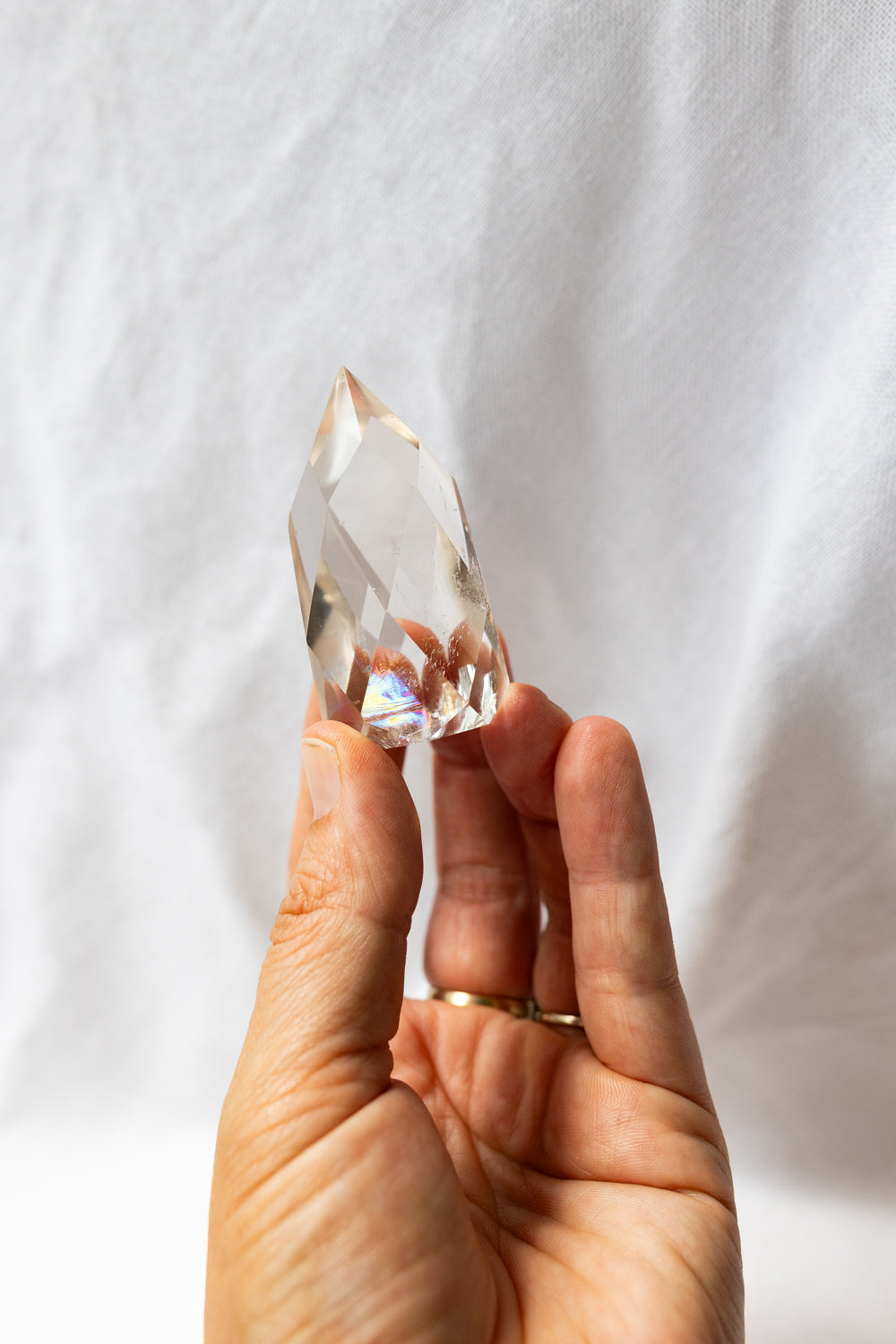 Smoky Quartz Crystal Faceted Flame #4 | Grounding • Protection • Release