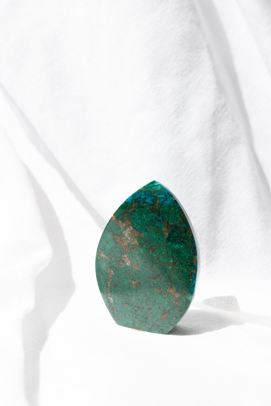 Chrysocolla Crystal Flame Carving #5 | Communication • Goddess Energy • Emotional Healing