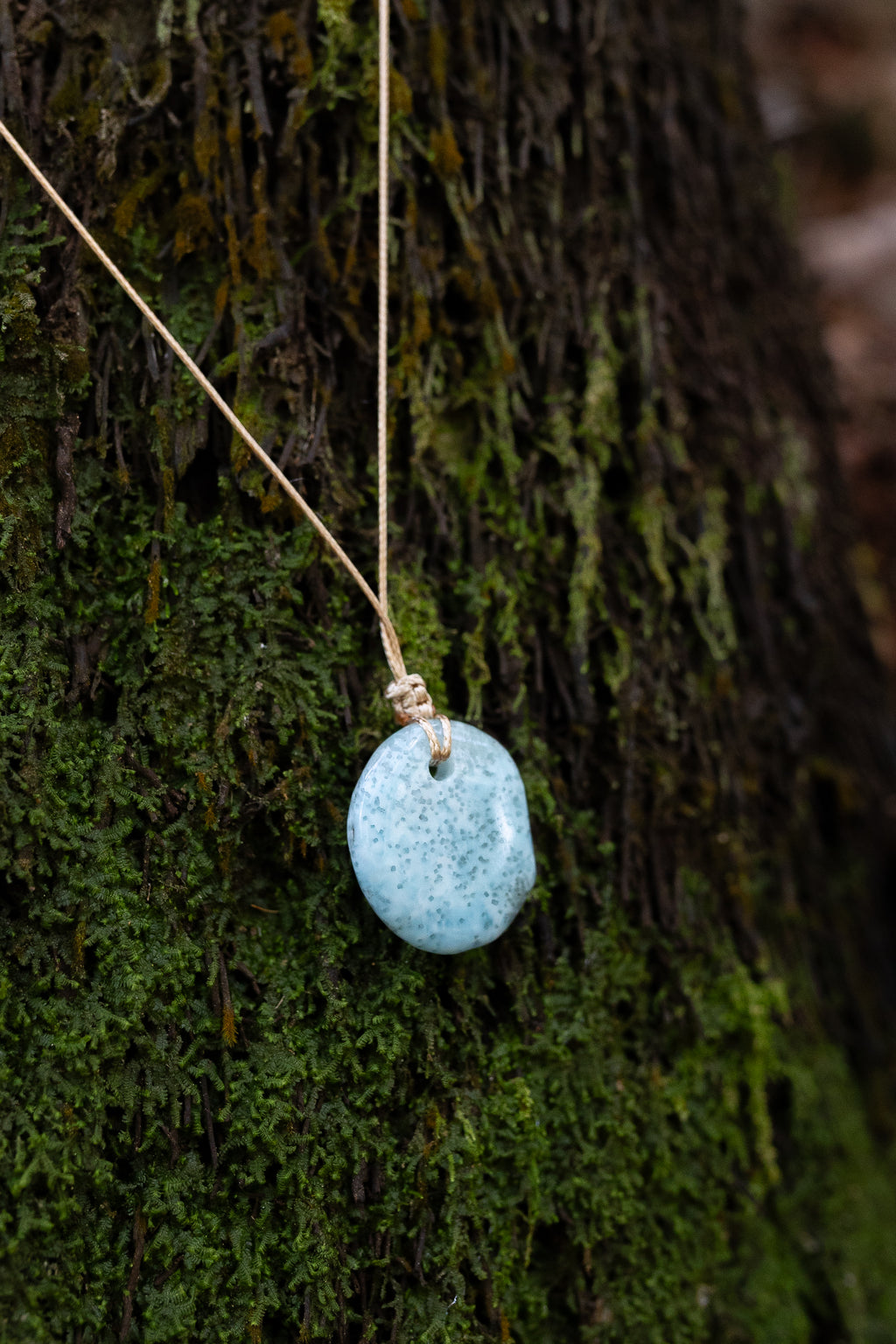 Larimar Crystal Pendant #2 | Flow ✧ Calm ✧ Sacred Lightness