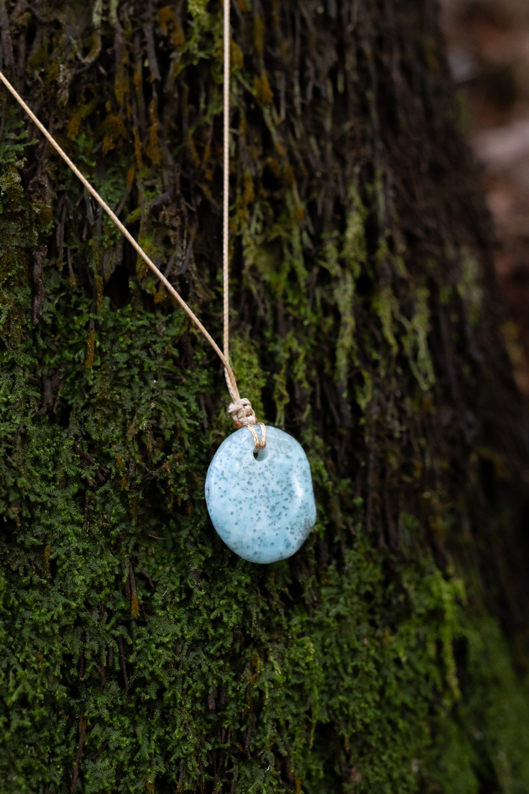 Larimar Crystal Pendant #2 | Flow ✧ Calm ✧ Sacred Lightness