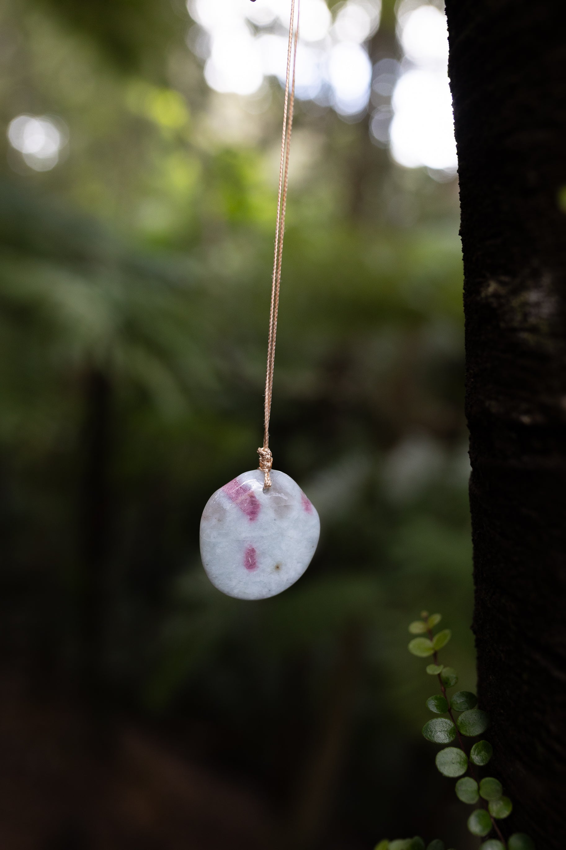 Pink Tourmaline in Quartz Crystal Pendant #1 | Love • Healing • Amplification