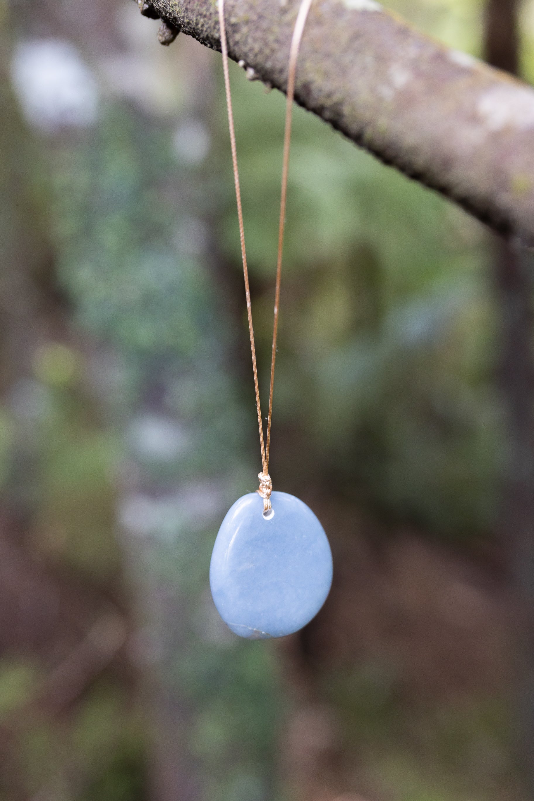 Angelite Crystal Pendant #1 | Peace • Communication • Connection