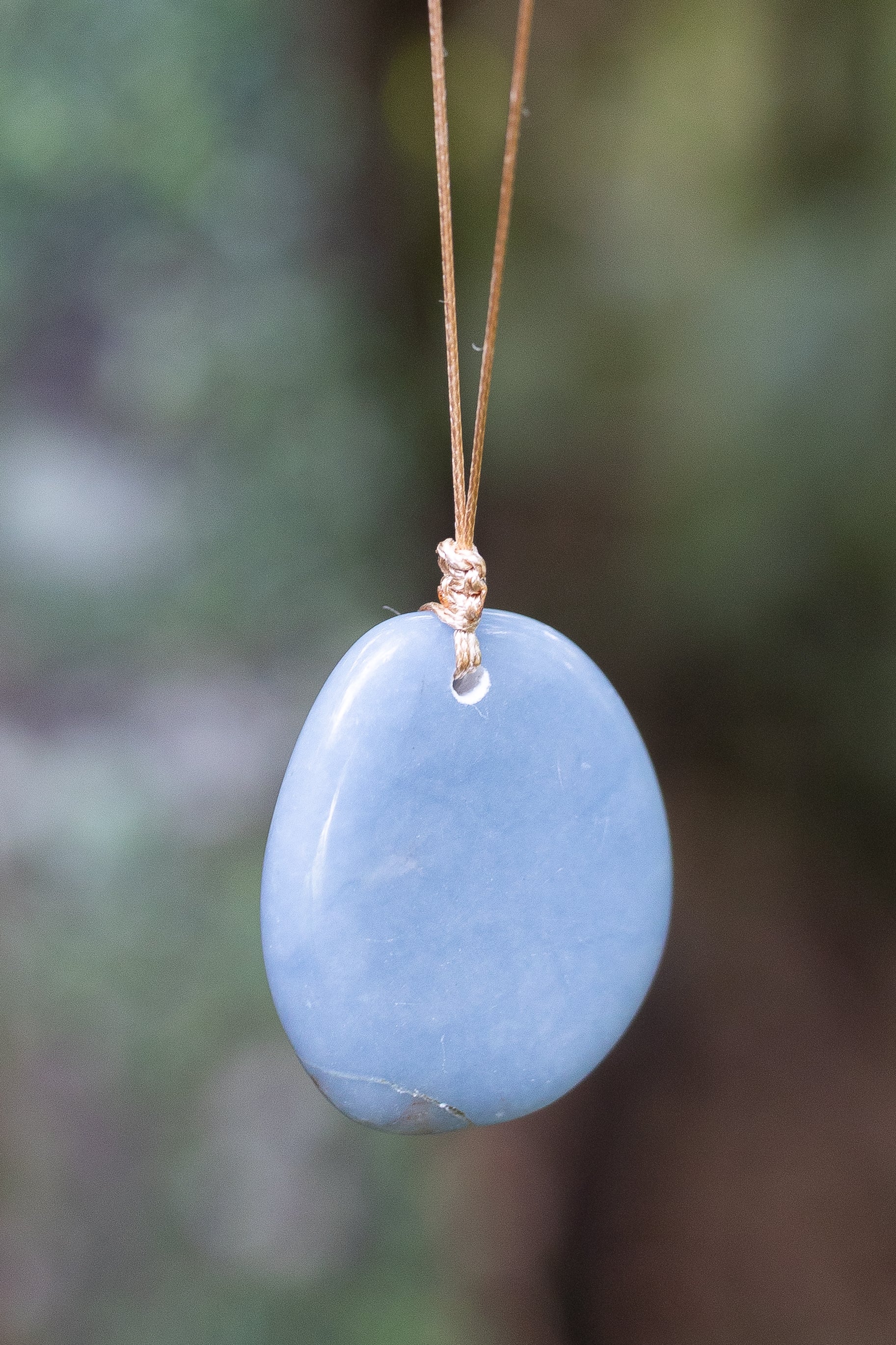 Angelite Crystal Pendant #1 | Peace • Communication • Connection