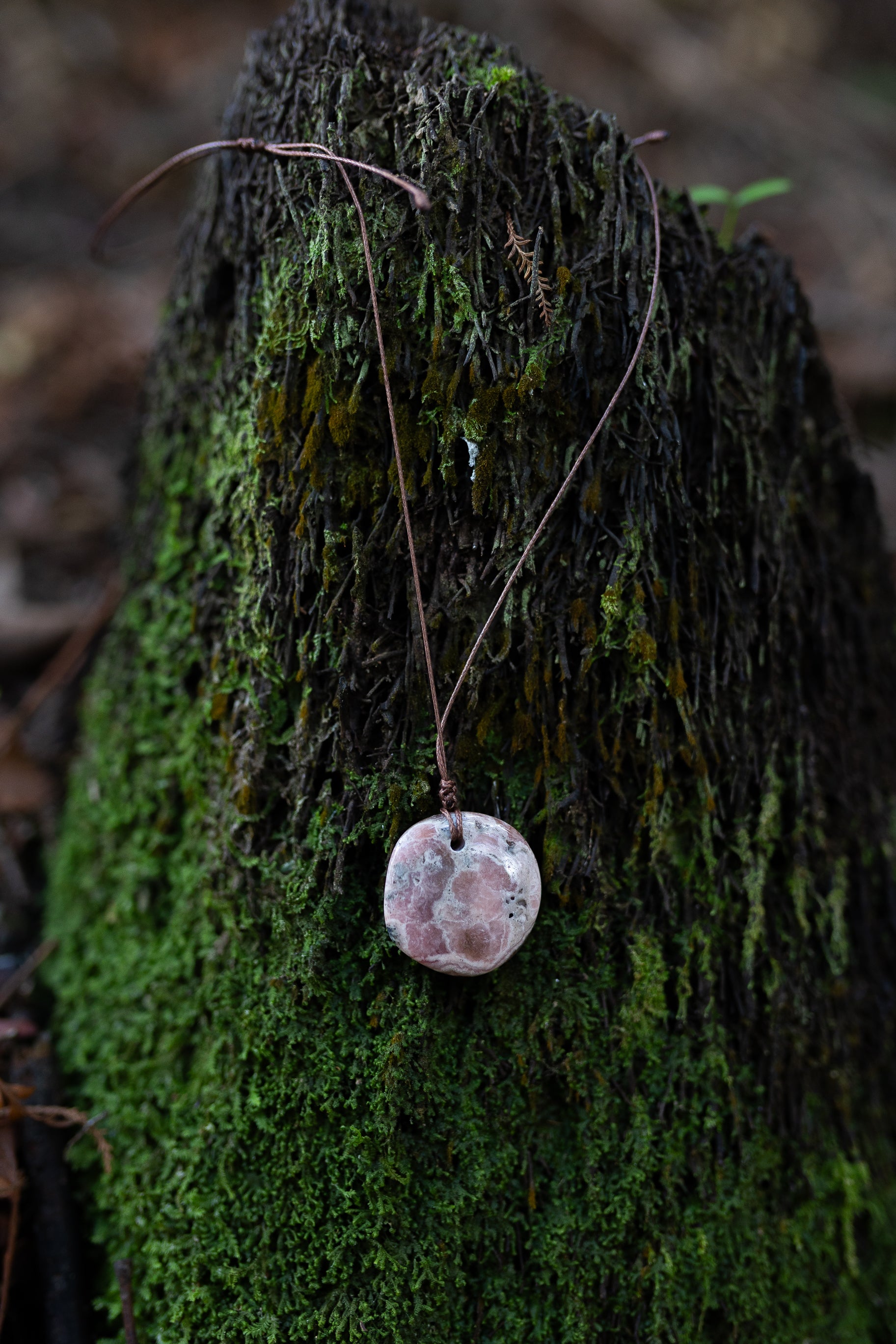 Rhodochrosite Crystal Pendant #1 | Love • Healing • Integration