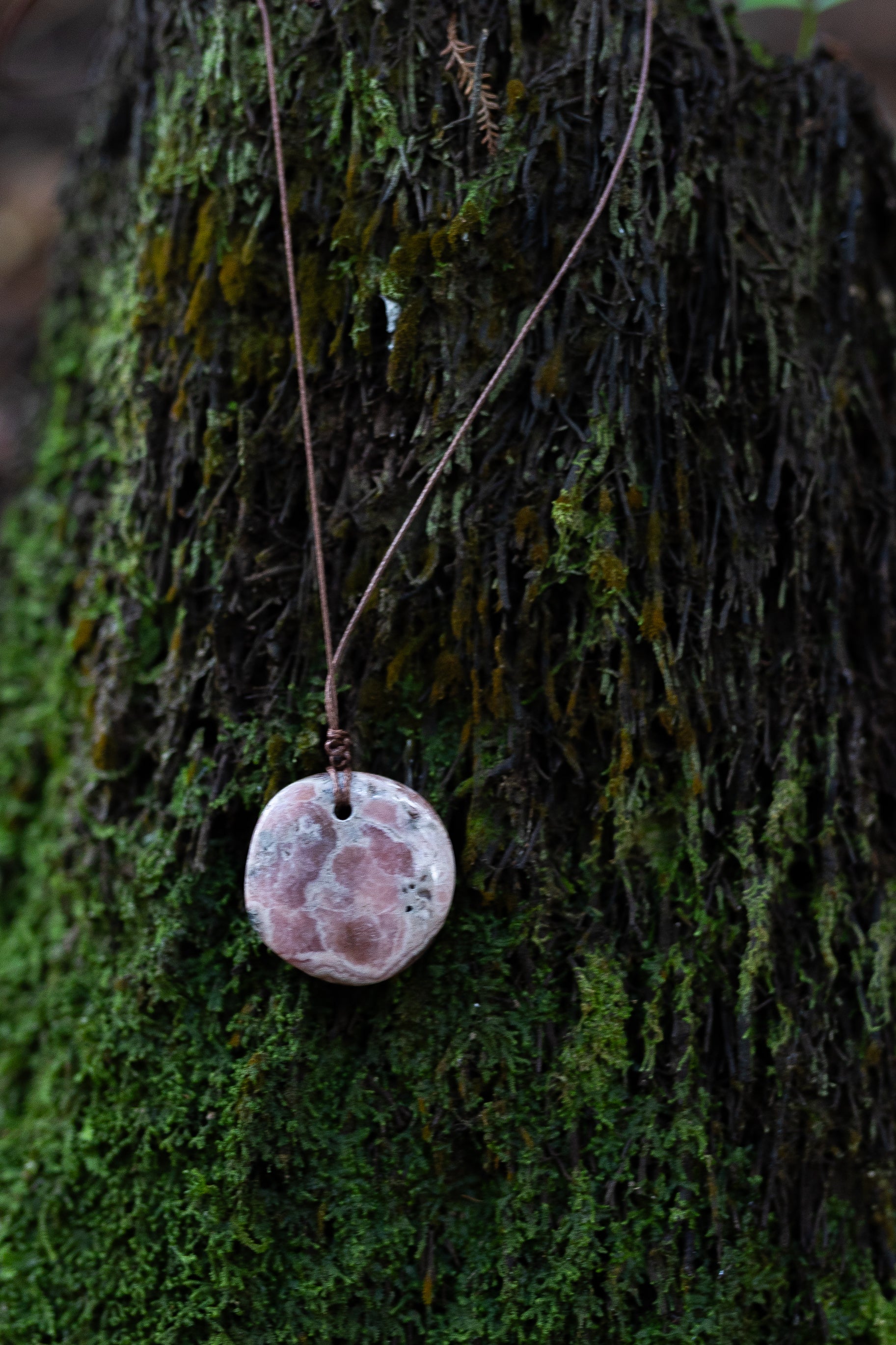 Rhodochrosite Crystal Pendant #1 | Love • Healing • Integration