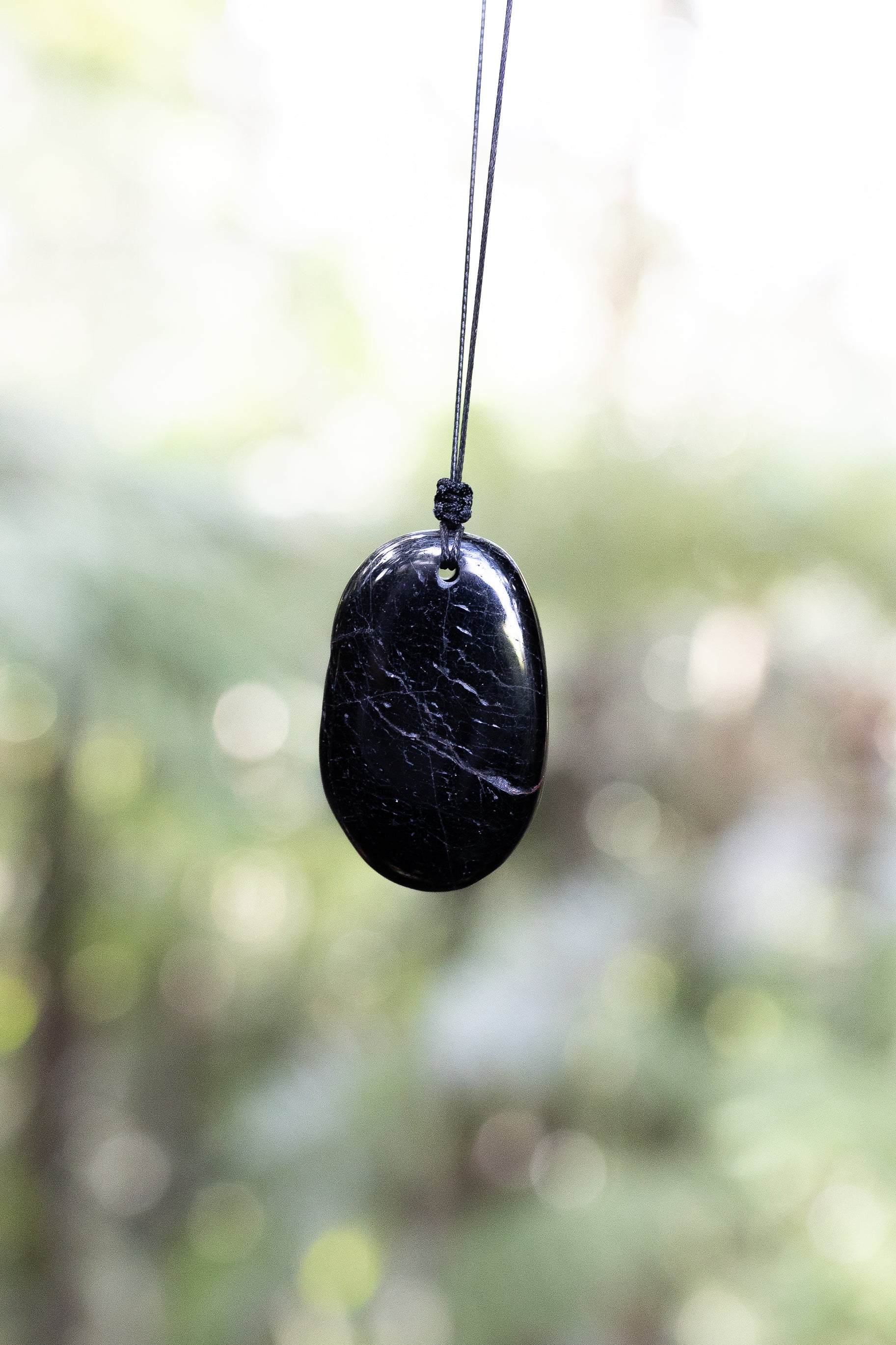 Black Tourmaline Crystal Pendant #1 | Protection • Grounding • Purification