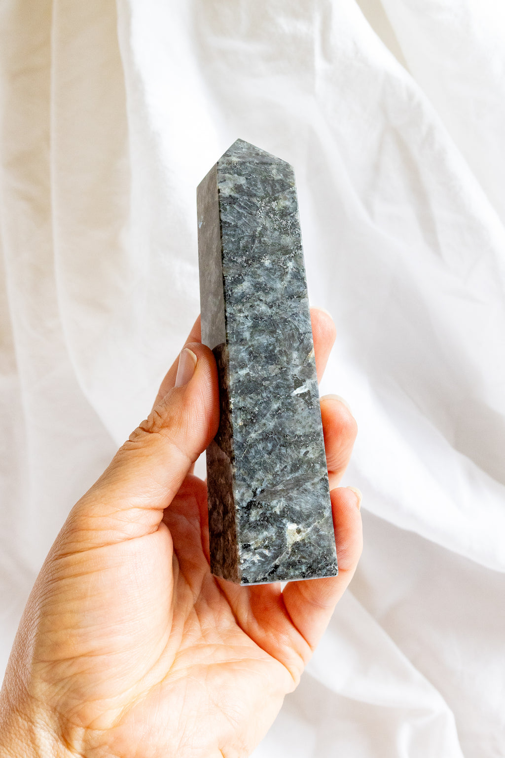 Larvikite Crystal Point #1 | Protection • Grounding • Inner Wisdom