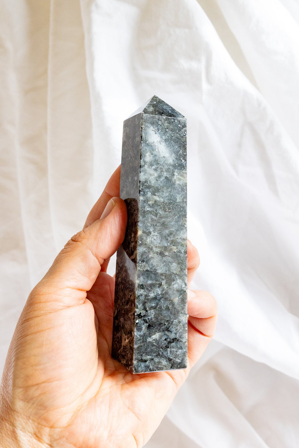 Larvikite Crystal Point #1 | Protection • Grounding • Inner Wisdom