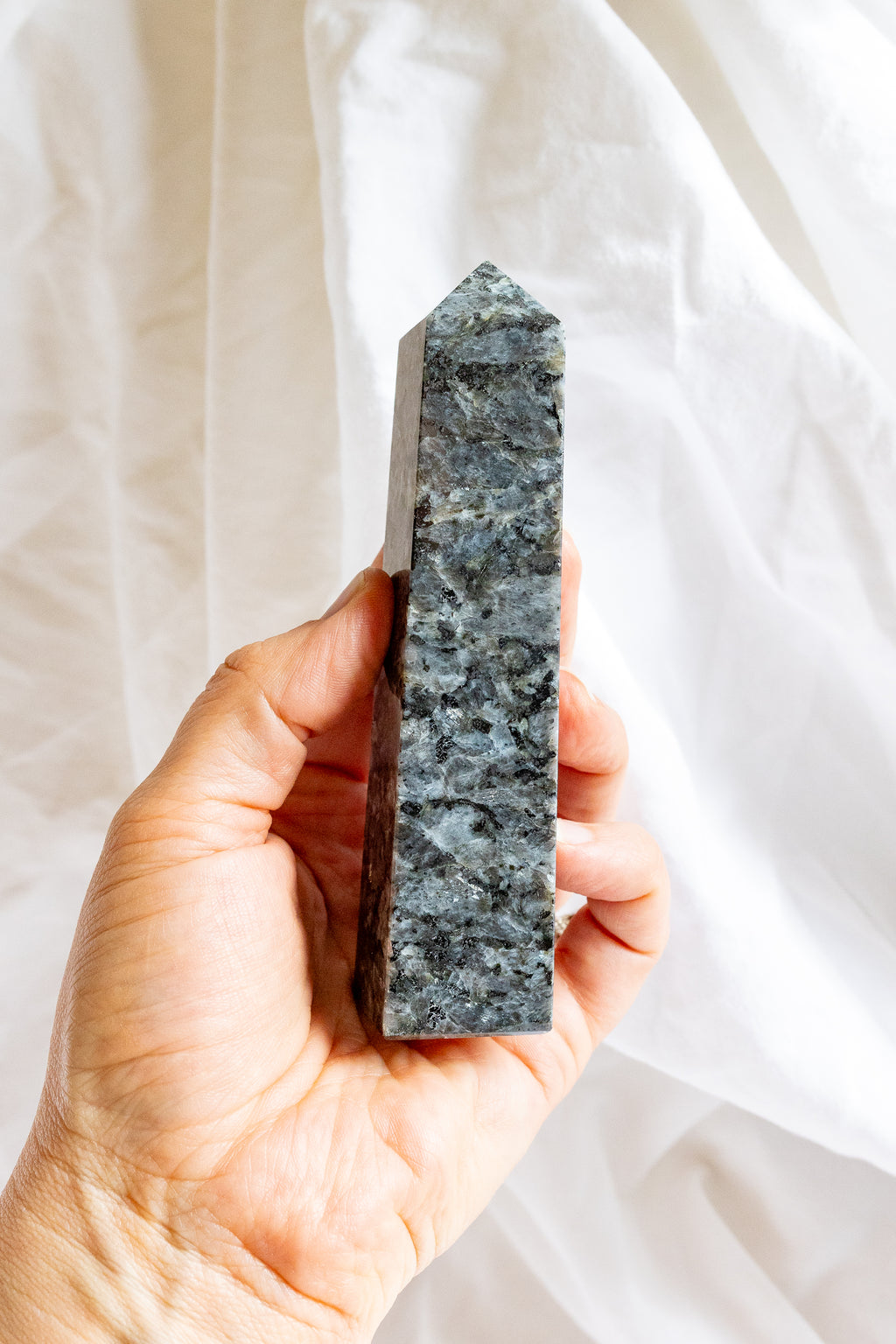 Larvikite Crystal Point #1 | Protection • Grounding • Inner Wisdom