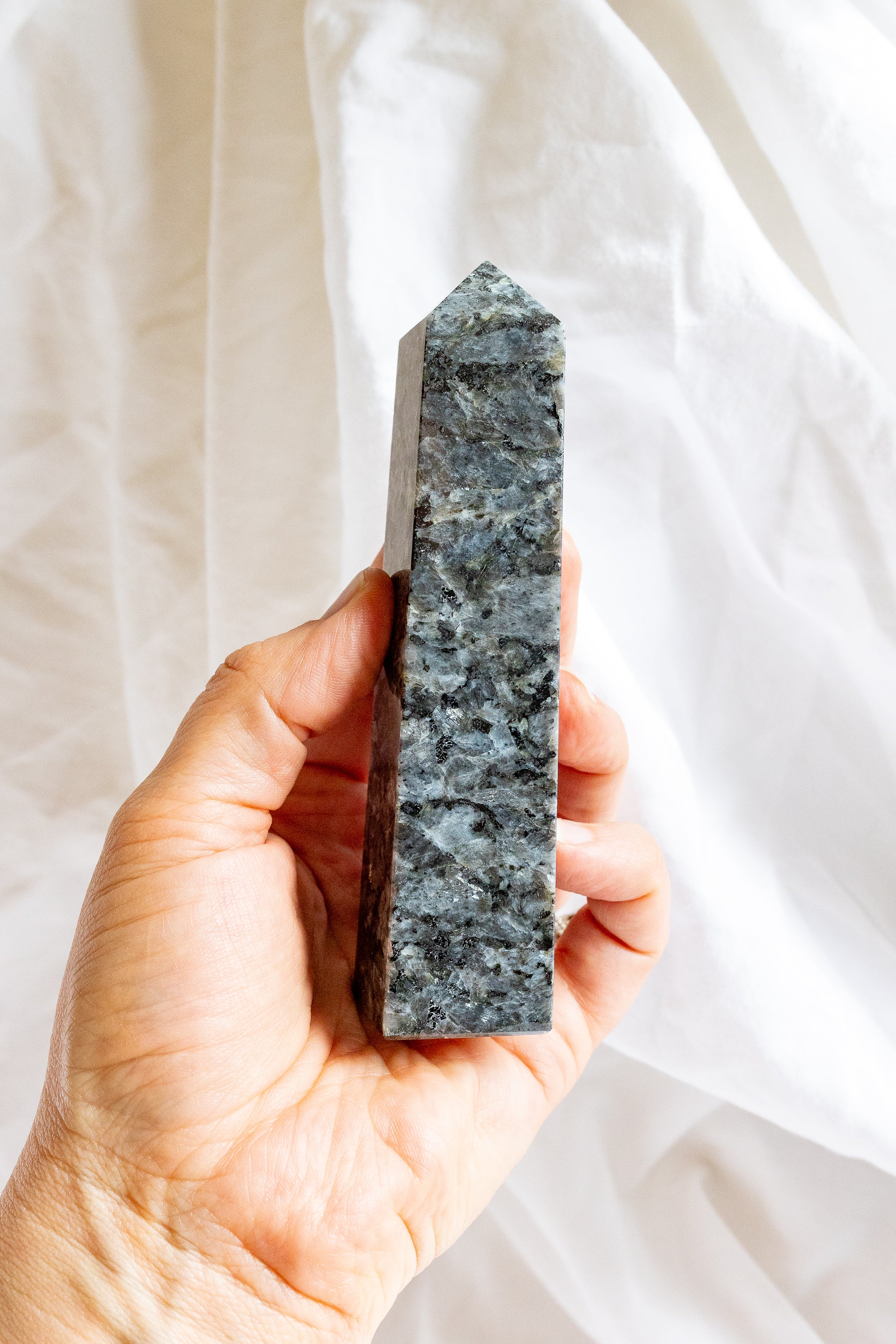 Larvikite Crystal Point #1 | Protection • Grounding • Inner Wisdom