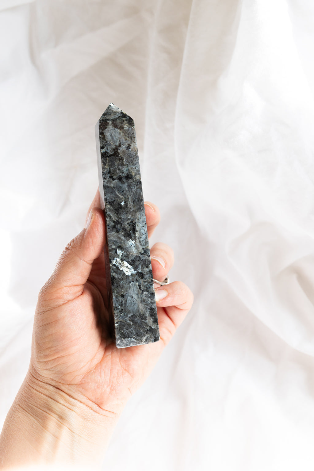 Larvikite Crystal Point #2 | Protection • Grounding • Inner Wisdom