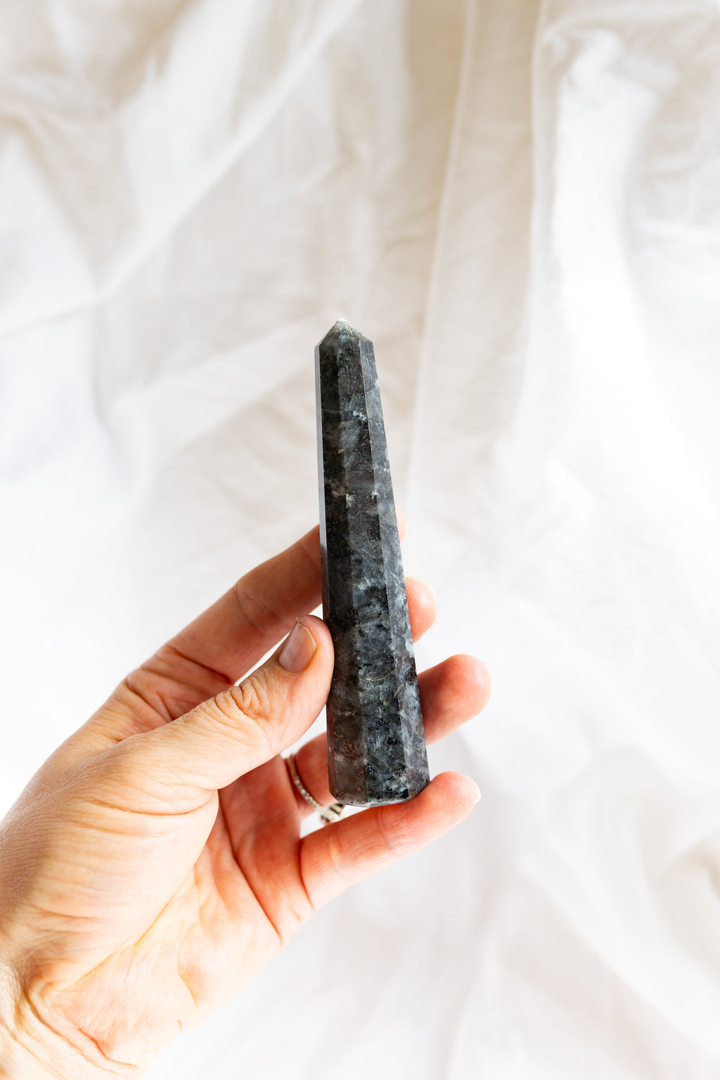 Larvikite Crystal Point #3 | Protection • Grounding • Inner Wisdom
