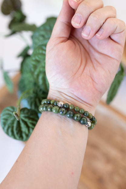 Nephrite Jade Crystal Bracelet