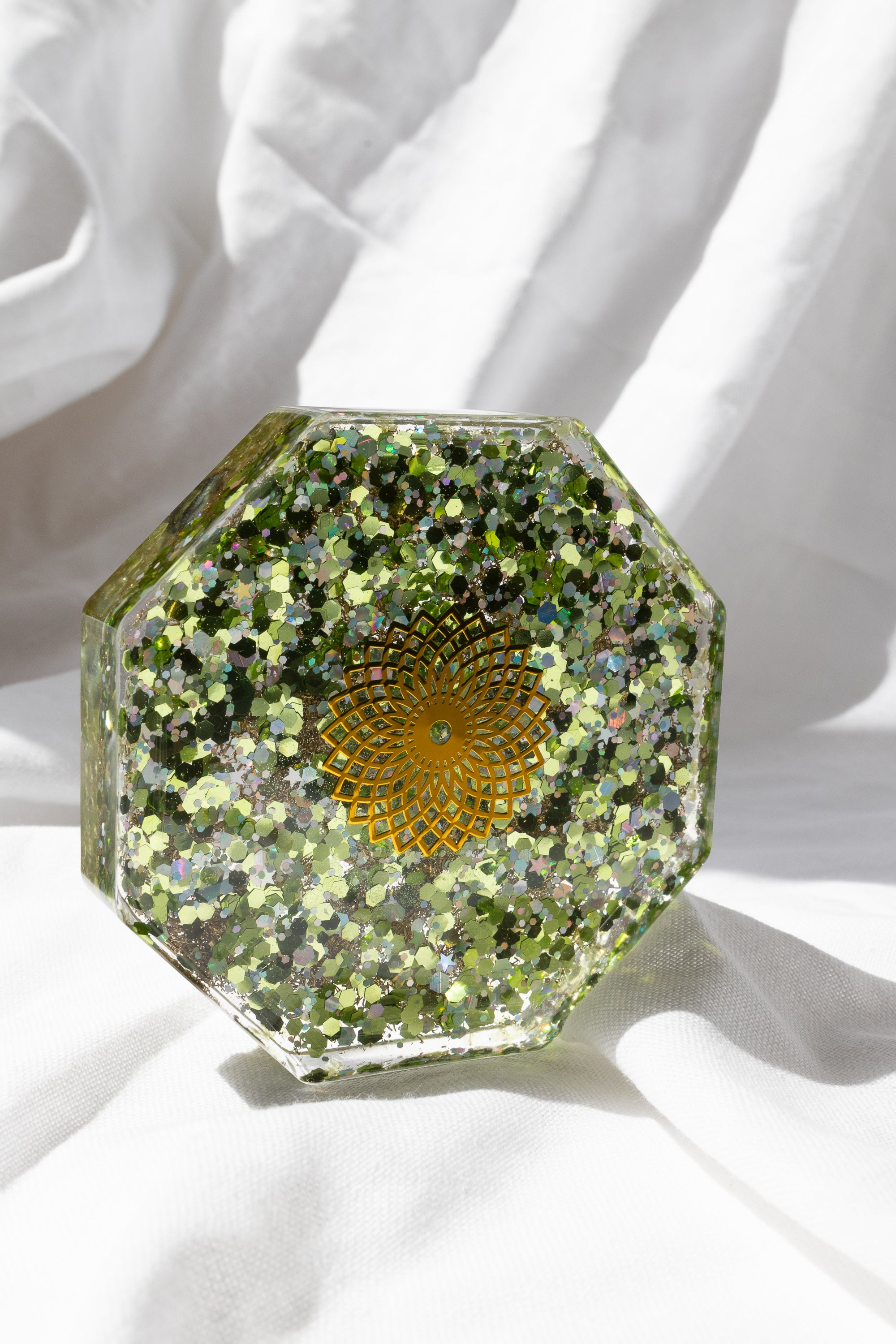 Orgonite Octagon Green Jade |  Energy Cleansing • EMF Protection • Positive Energy
