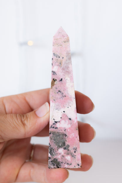 Peruvian Rhodonite Crystal Point #4