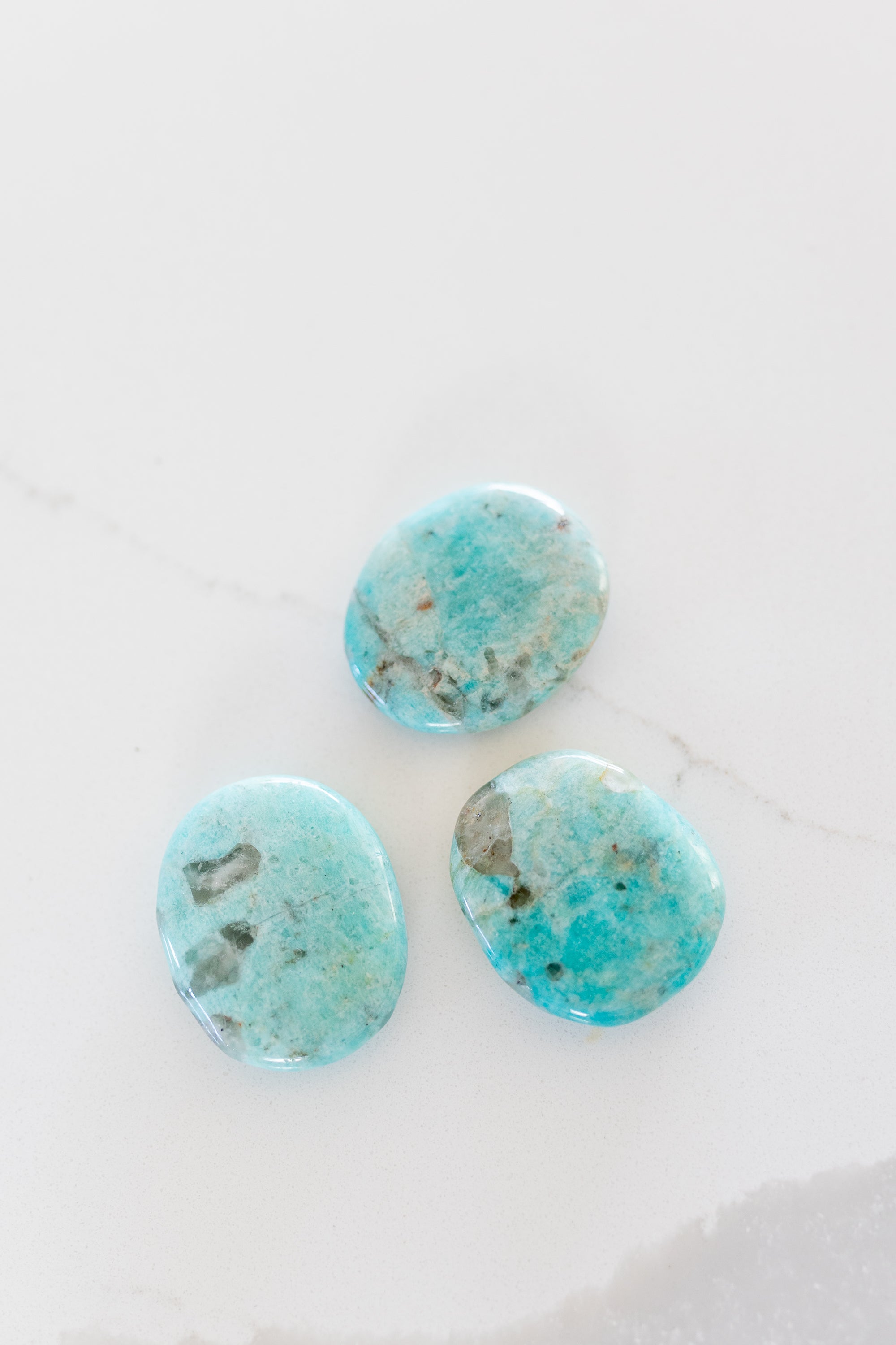 Amazonite Crystal Flat Stone | The Stone of Truth & Balance