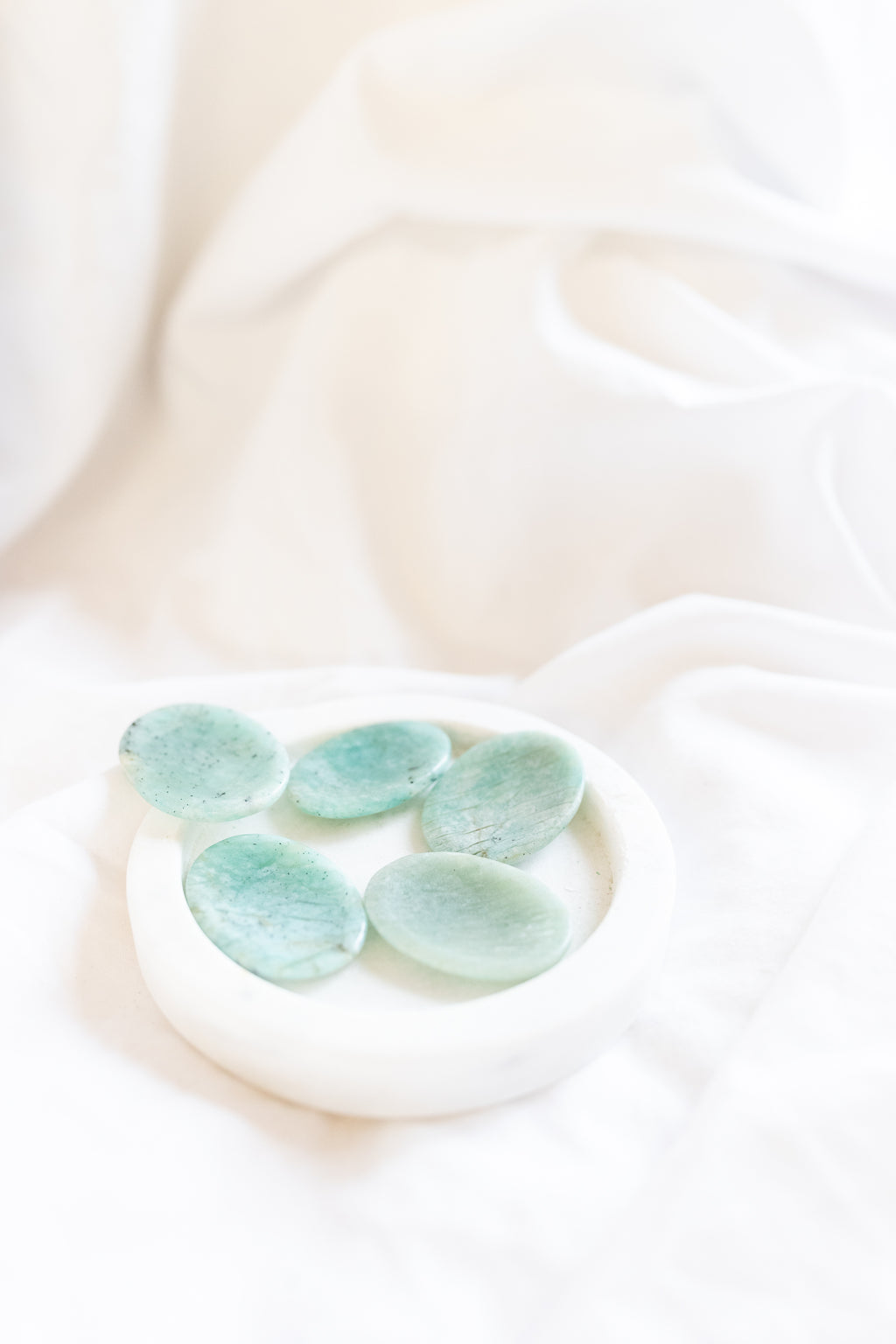 Amazonite Crystal Worry Stone | Truth • Courage • Harmony