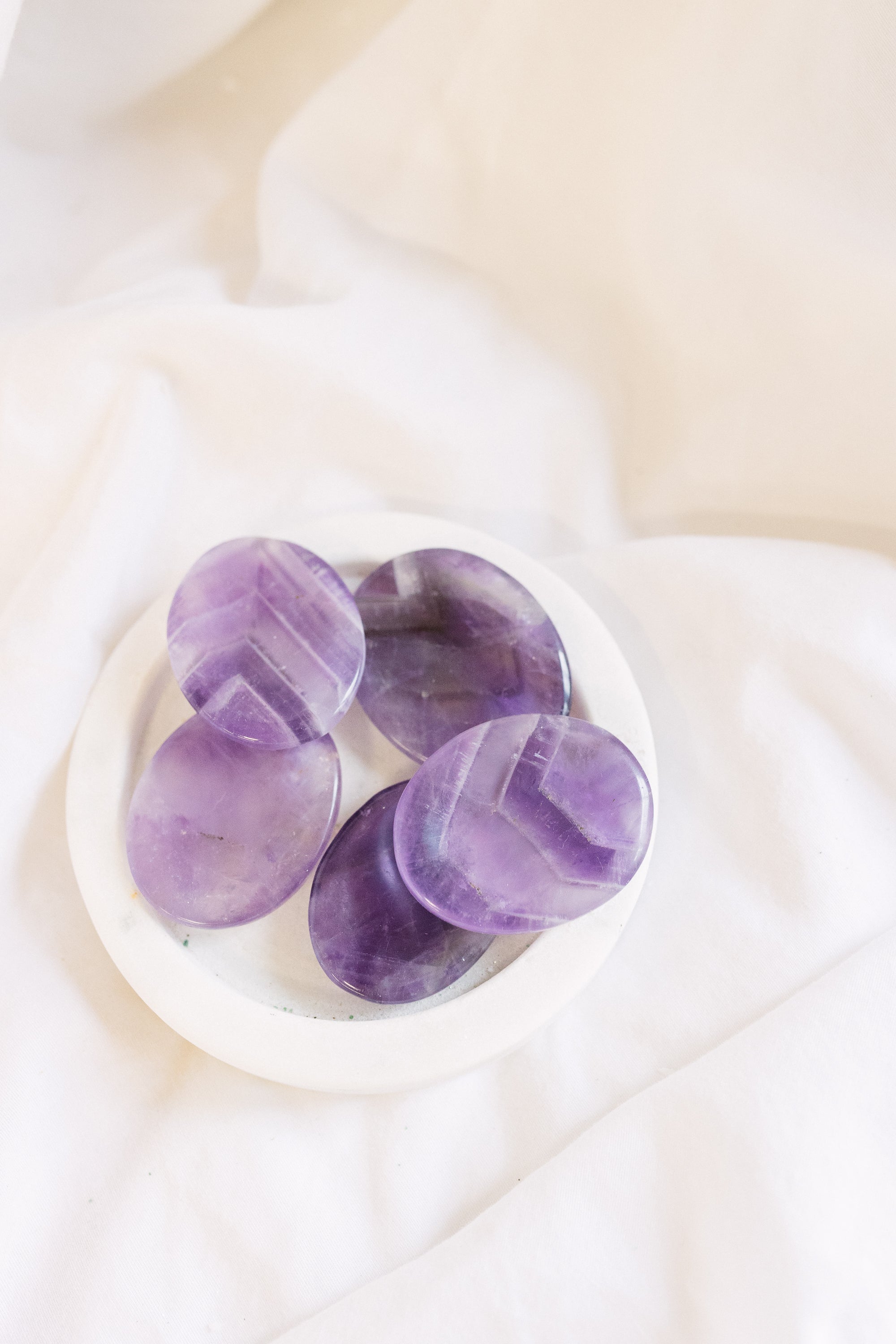 Amethyst Crystal Worry Stone | Protection • Intuition • Transformation
