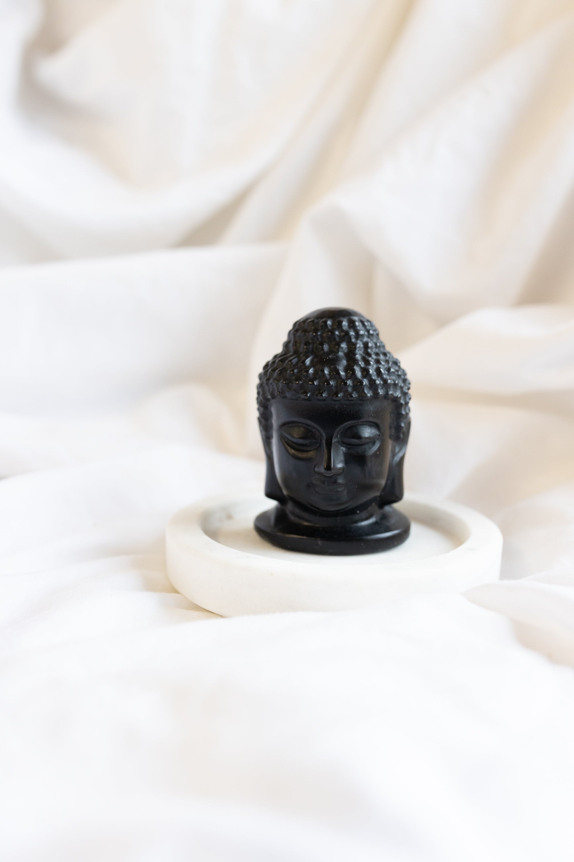 Black Obsidian Buddha Head | Boundaries ✧ Protection ✧ Truth