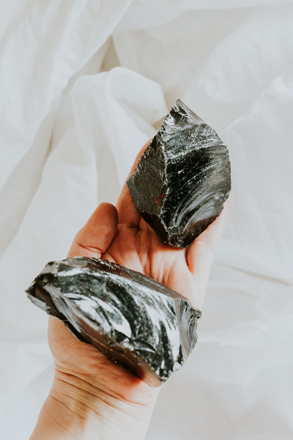 Black Obsidian Crystal Rough Piece: Medium | Protection • Truth • Grounding