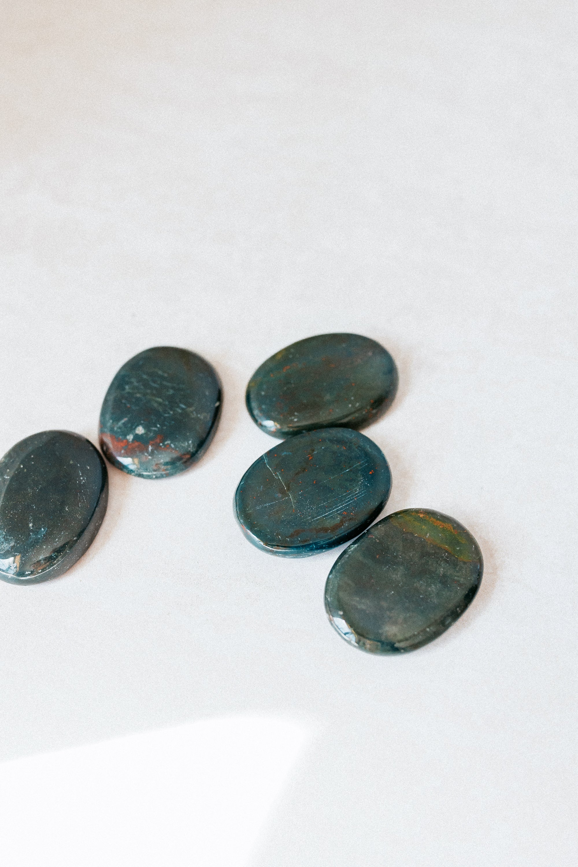 Bloodstone Crystal Worry Stone | The Stone of Vitality & Courageous Strength