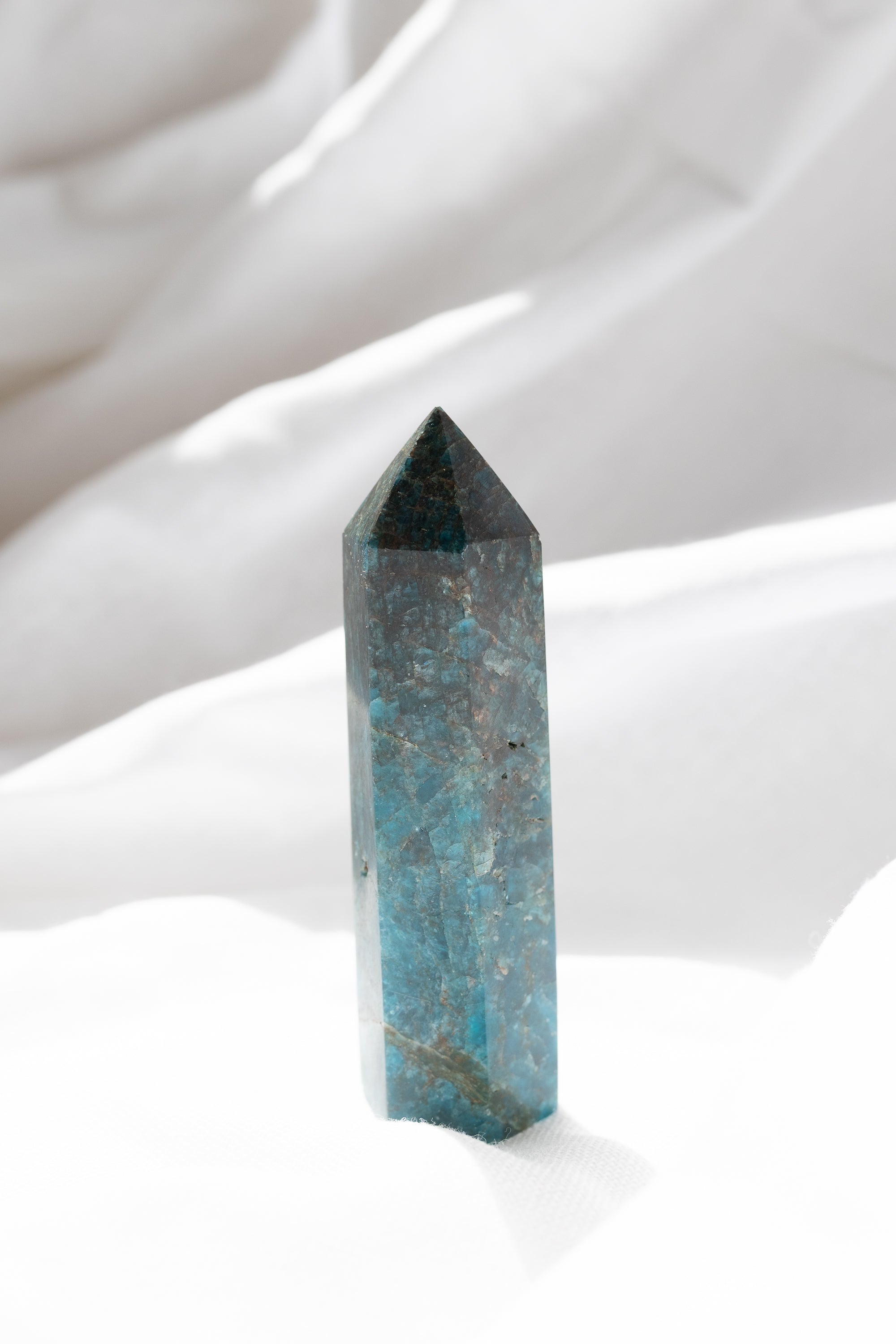 Blue Apatite Crystal Point #1 |  Manifestation • Communication • Lucid Dreaming