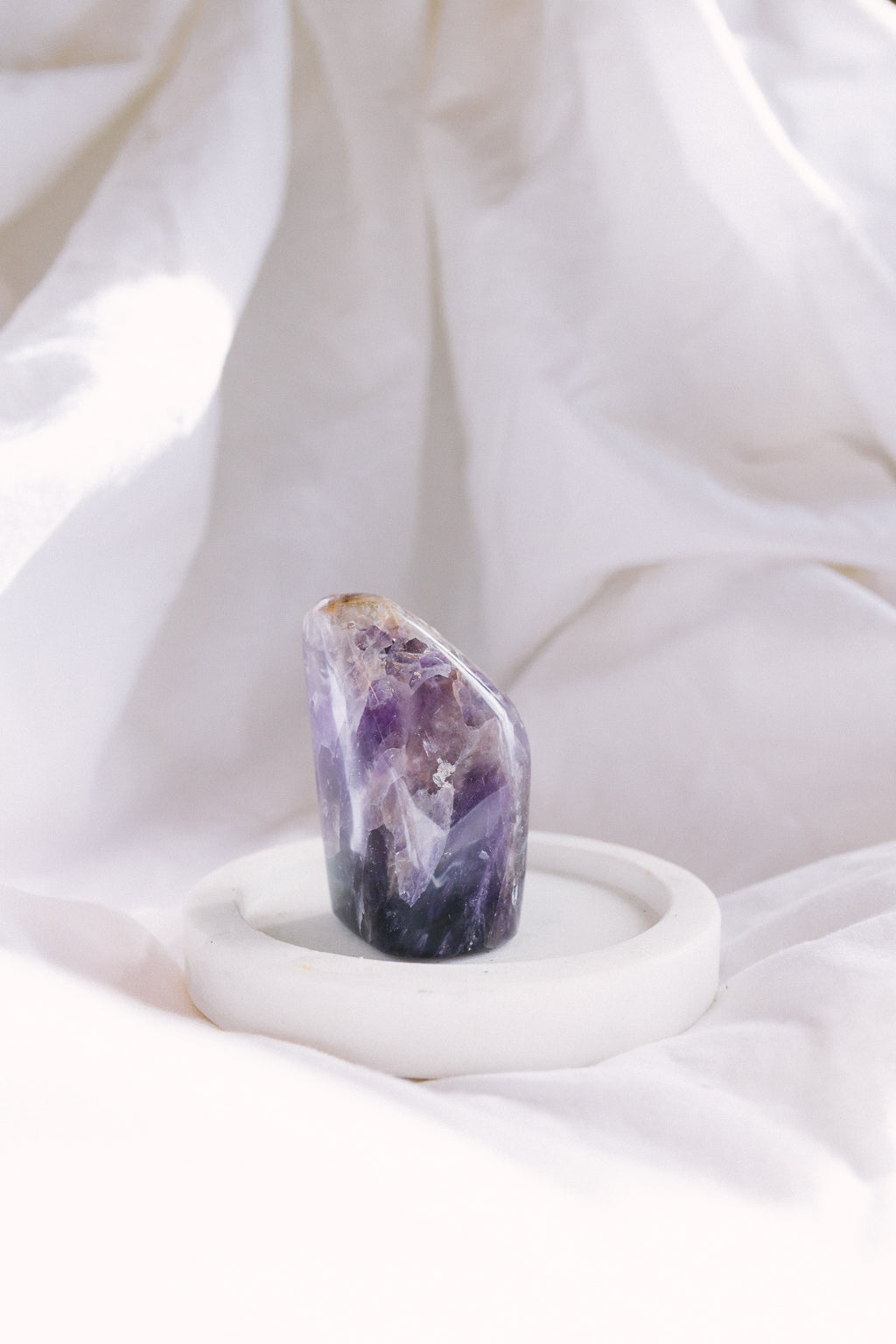 Chevron Amethyst Free Form #4 | Clarity • Protection • Spiritual Growth