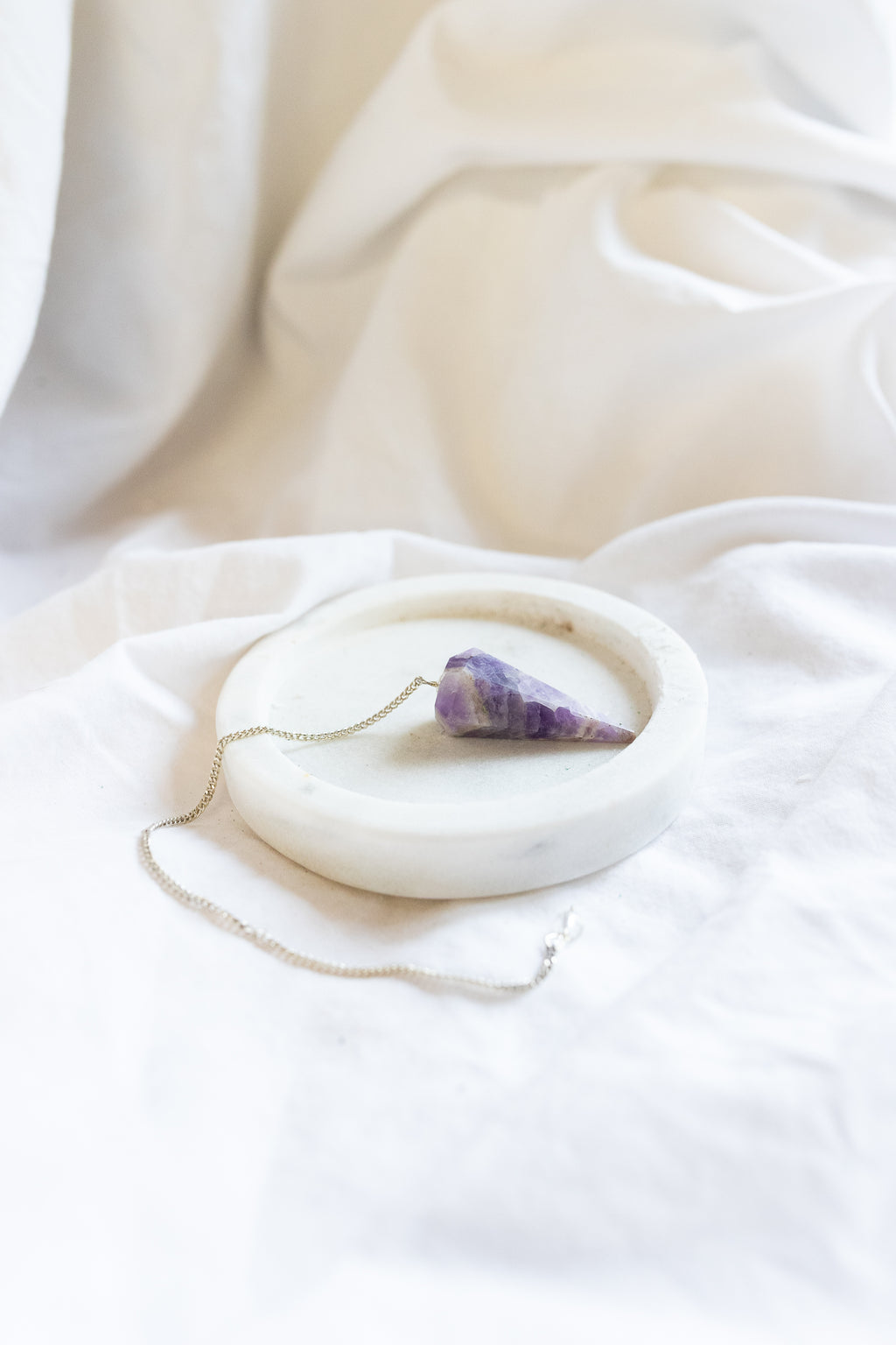 Chevron Amethyst Crystal Pendulum | Clarity • Protection • Spiritual Growth
