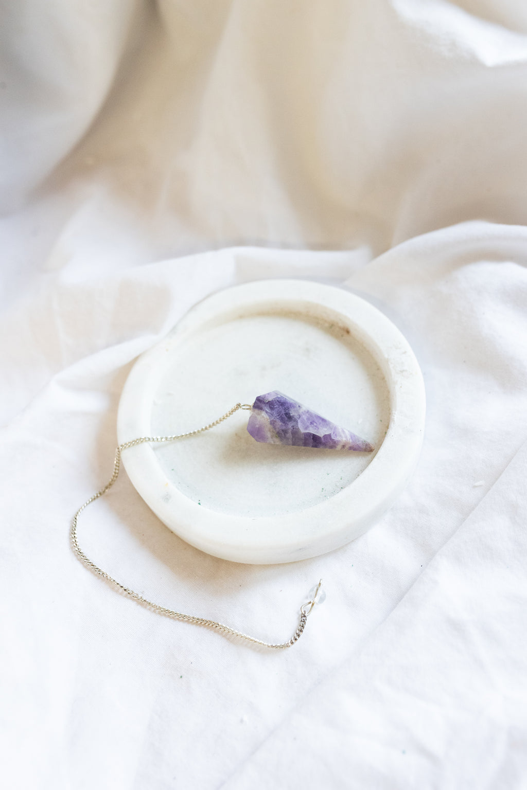 Chevron Amethyst Crystal Pendulum | Clarity • Protection • Spiritual Growth