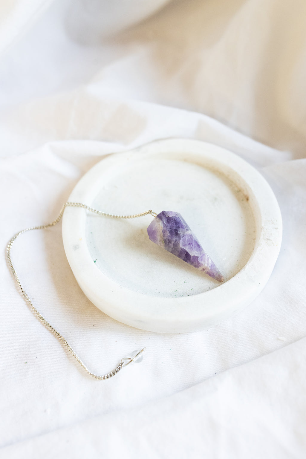 Chevron Amethyst Crystal Pendulum | Clarity • Protection • Spiritual Growth