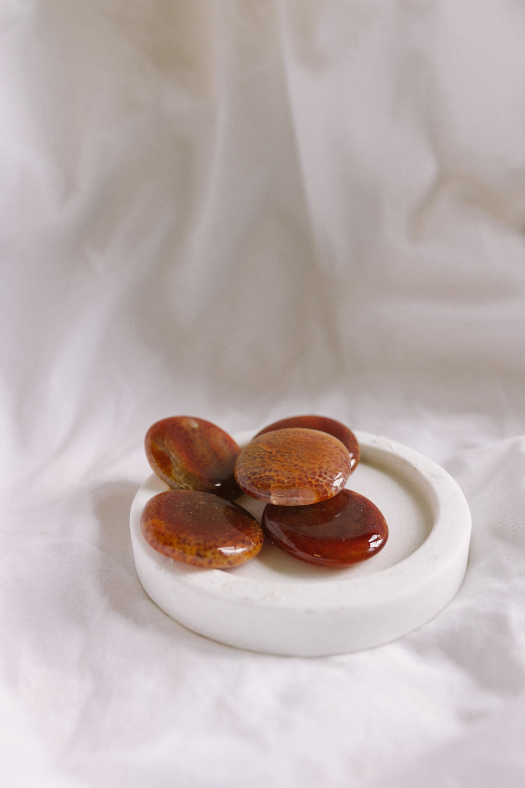 Fire Crackle Agate Crystal Flat Palm Stone | Passion • Protection • Transformation