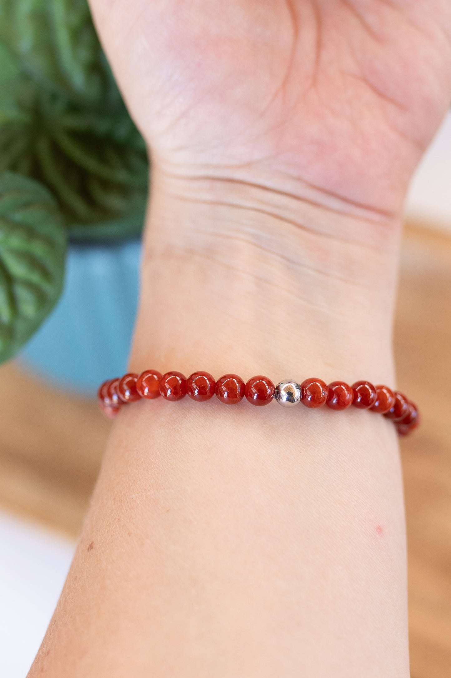 Fire Agate Crystal Bracelet