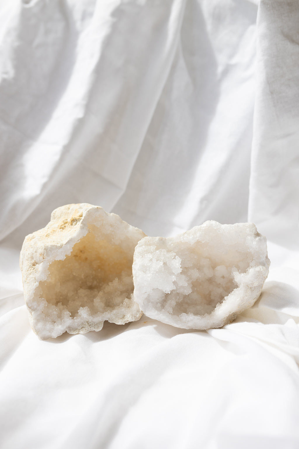 Moroccan Geode Quartz Crystal Pair 1 | Amplification • Sacred Space • Earth