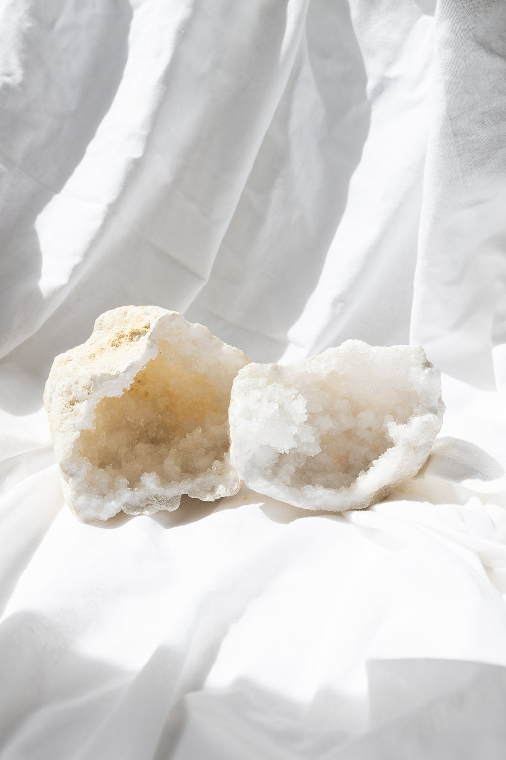Moroccan Geode Quartz Crystal Pair 1 | Amplification • Sacred Space • Earth