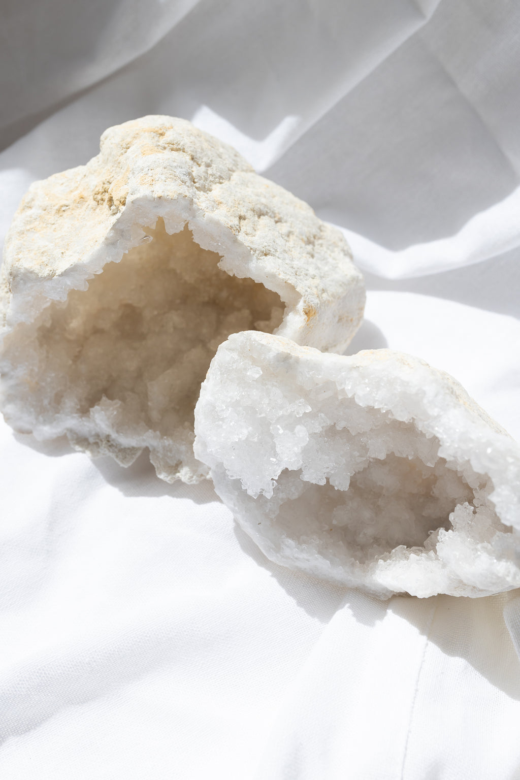 Moroccan Geode Quartz Crystal Pair 1 | Amplification • Sacred Space • Earth