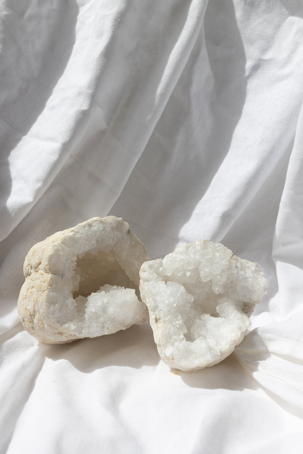 Moroccan Geode Quartz Crystal Pair 2 | Amplification • Sacred Space • Earth