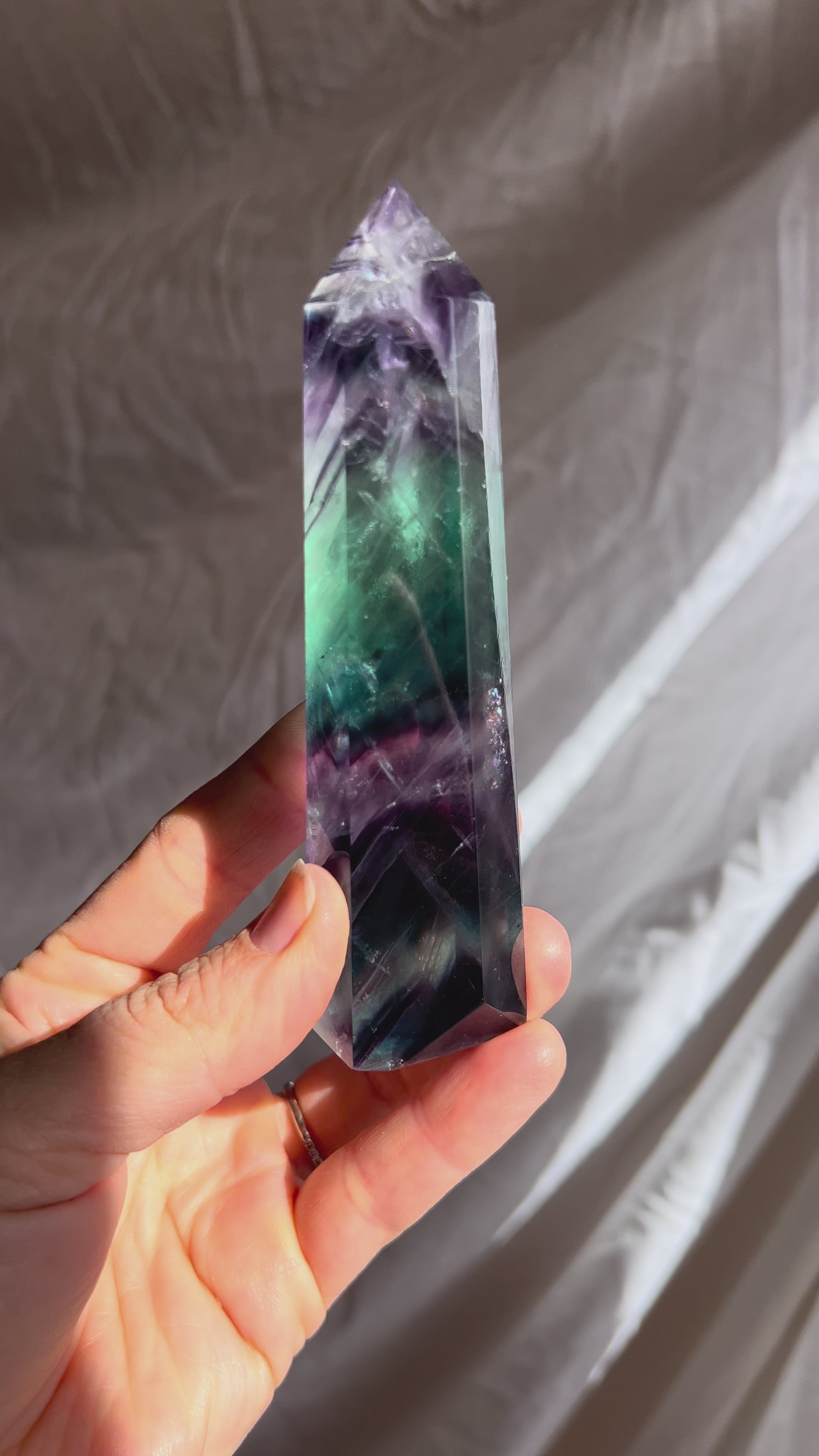 Rainbow Fluorite Point #1 | Mental Clarity • Focus • Spiritual Growth