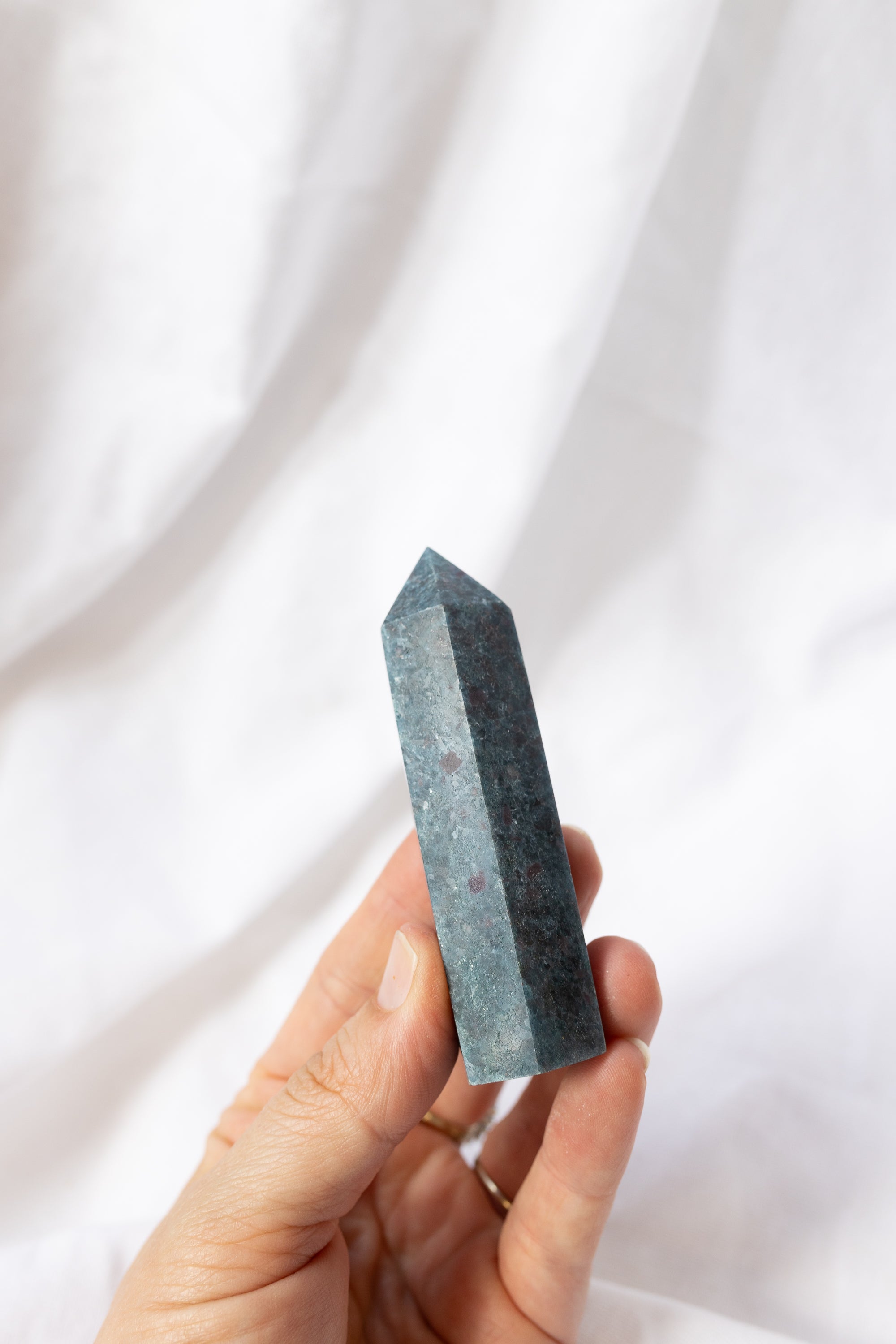 Ruby in Kyanite Crystal Point #O1 | Passion • Intuition • Emotional Balance