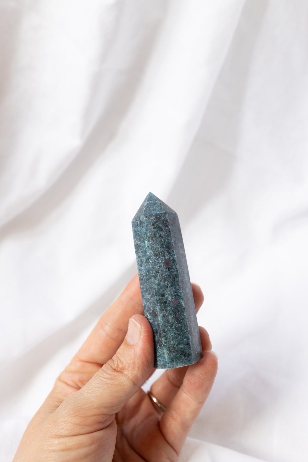 Ruby in Kyanite Crystal Point #O1 | Passion • Intuition • Emotional Balance