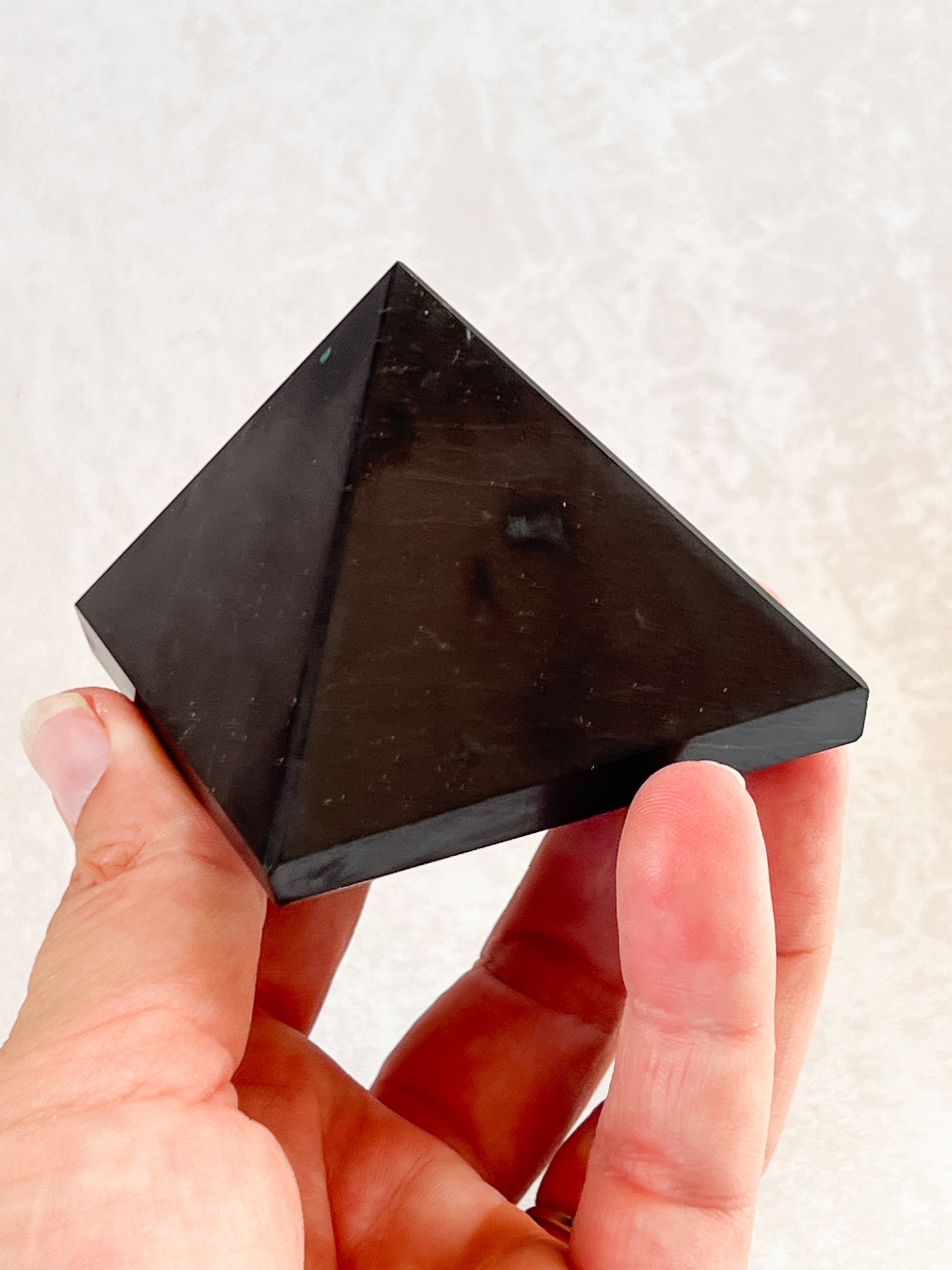 Shungite Crystal Pyramid #2 | The Stone of Purification & Protection