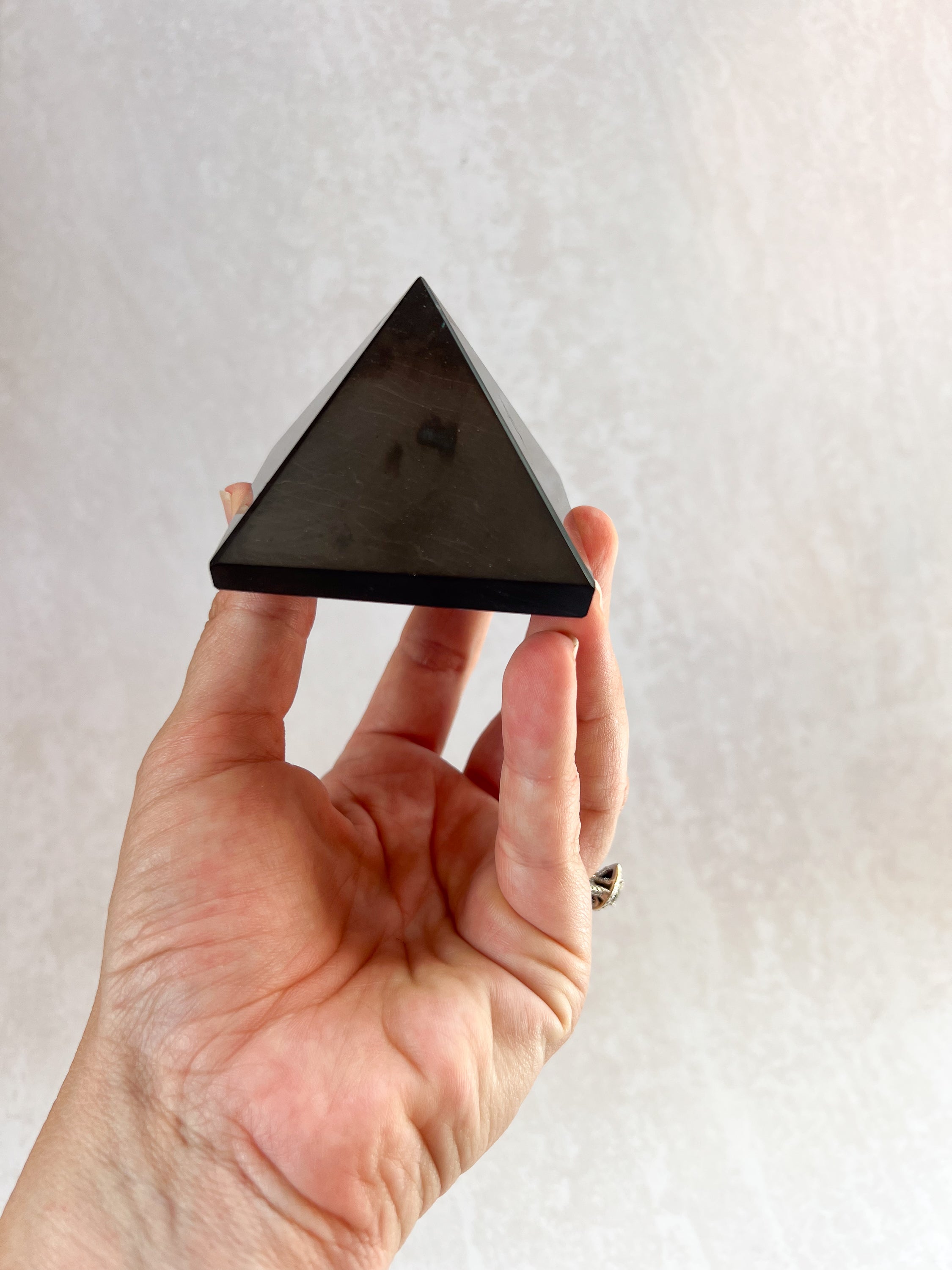 Shungite Crystal Pyramid #2 | The Stone of Purification & Protection